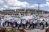 Franqueados de empresa suspeita de fazer pirâmide financeira protestam em Brasília