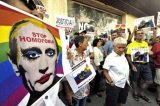Protesto na Rússia contra a homofobia
