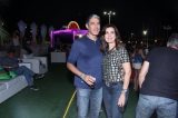 William Bonner e Fátima Bernardes curtem shows do Rock in Rio