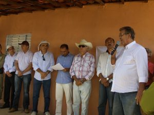 INAUGURAÇÃO COM REPRESENTANTES DOSMUNICPIOS-SEC RAIMUNDINHO FALANDO DO APOIO DA PREFEITURA