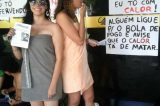 Vestidos com trajes de banho, alunos da UFPE protestam contra calor nas salas de aula