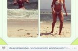 Após tirar onda com lençol do marido Léo Moura, Camila Silva exibe corpão em praia no Rio
