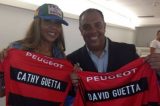 Mulher de Guetta se encanta com vitória do Fla