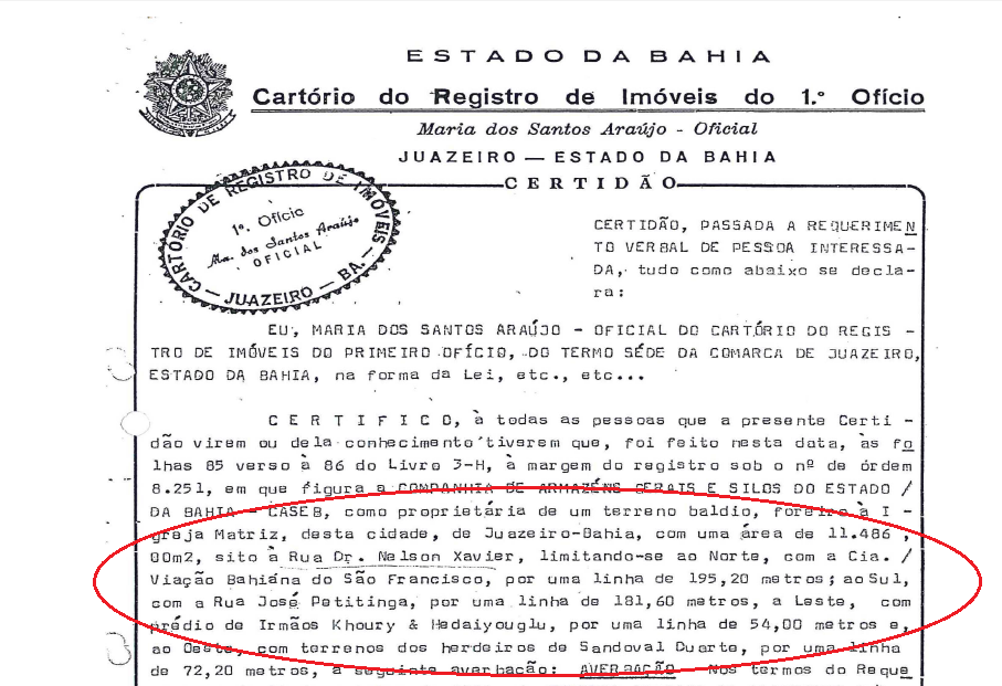 certidÃ£o do imovel