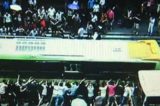 Cem pessoas levantam ônibus para retirar idosa sob o veículo