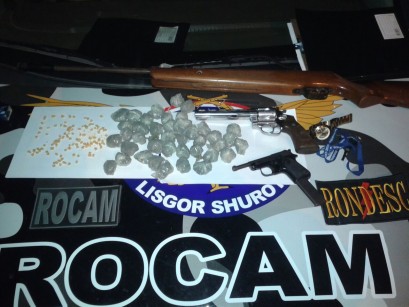 rocam armas e drogas