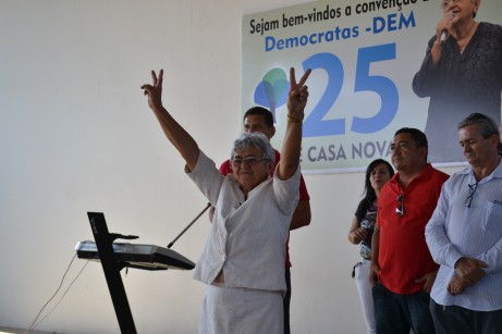 Dagmar no palco da convenção