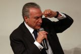 Se Dilma continuar com “7% ou 8%” não concluirá mandato, diz Temer