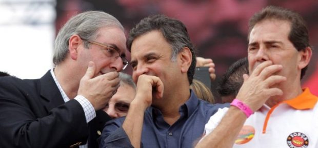 aecio, cunha e o pelego