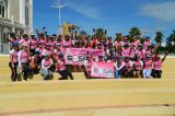 Grupo de ciclistas Pedal Rosa do Vale realiza passeio intitulado “Sou mulher Maravilha, diga não à violência”