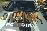 Polícia apreende armas brancas com ‘mortadelas’ do MST