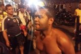 Jovem tenta assaltar PM e é preso em meio a protesto