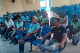Servidores do SAAE, Serviço Autônomo de Água e Esgoto de Sobradinho, participam de treinamento