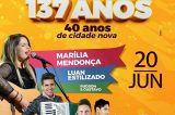 Prefeitura de Casa Nova promove promoção para fãs de Marília Mendonça e Luan Estilizado