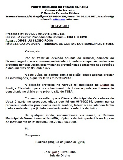 documento do juiz