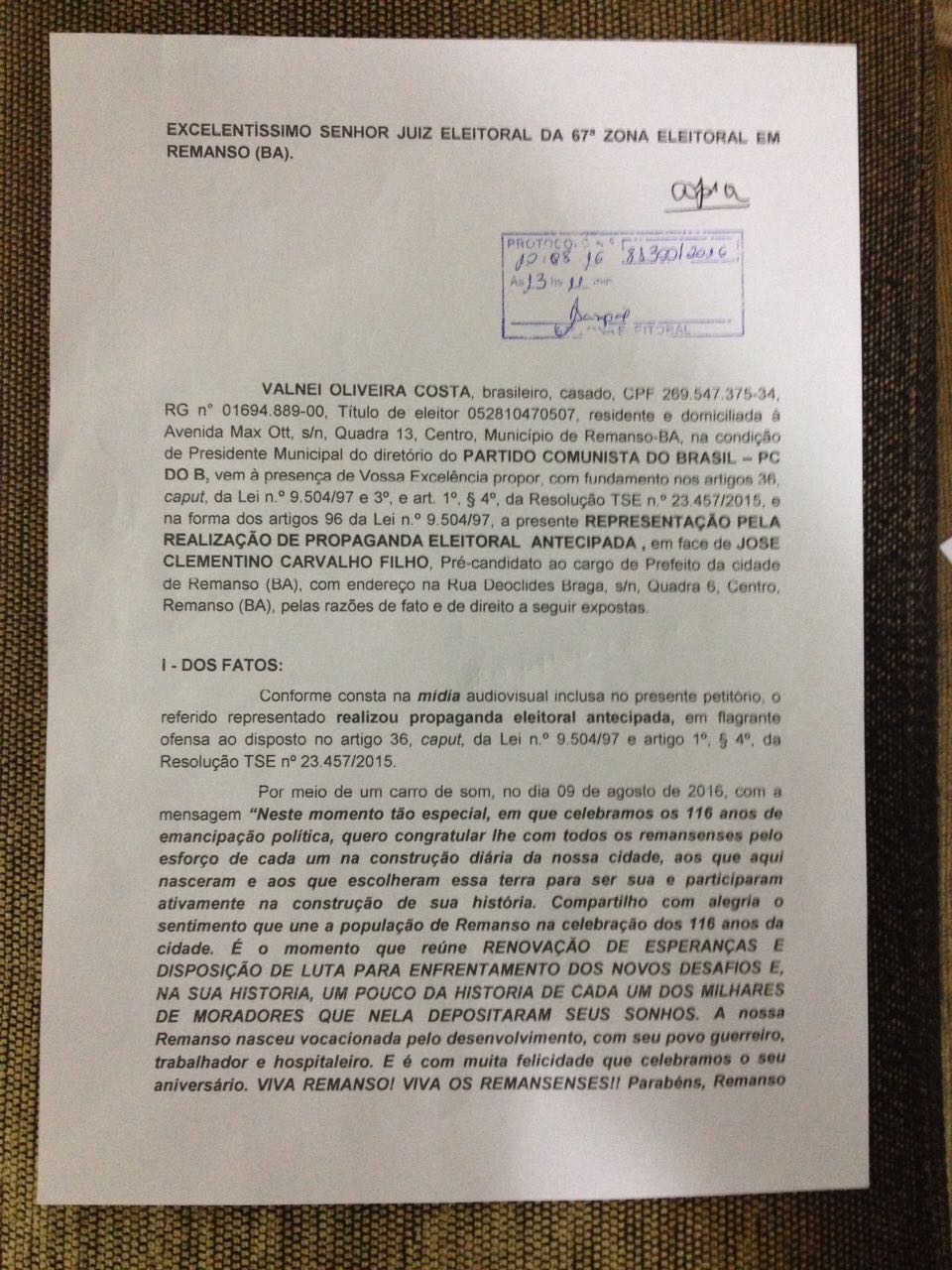 Representação carro de som