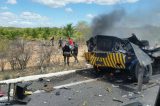 Imagens do carro-forte explodido entre Floresta e Petrolândia