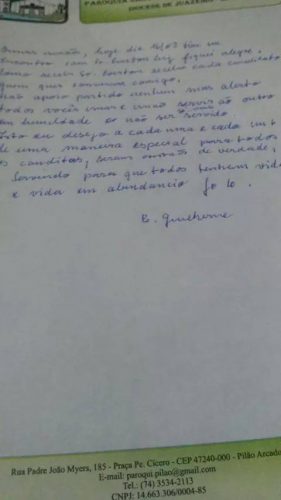 carta do padre