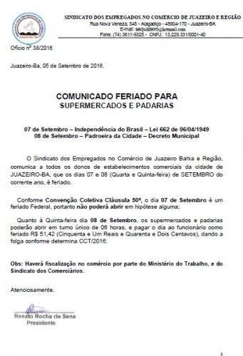 comunicado sindicato