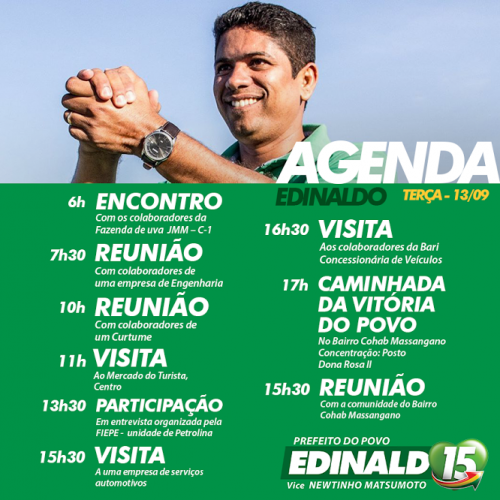 edinaldo agenda