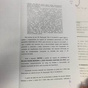 wilson cota deferimento
