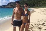 Rodrigo Faro e Vera Viel curtem viagem a St Barths e posam na praia Rodrigo Faro e Vera Viel curtem viagem a St Barths e posam na praia