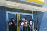 Sindicato dos Bancários realiza protesto contra reestruturação do Banco do Brasil em Juazeiro