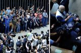 Grupo a favor de intervenção militar invade Plenário da Câmara Grupo a favor de intervenção militar invade Plenário da Câmara