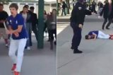 Adolescente ameaça colegas com uma faca em escola e acaba baleado pela polícia