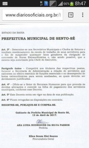 sento se decreto