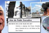 Acuado pelo seu envolvimento em denúncia sobre formação de quadrilha, Temer chama Exército para conter manifestação em Brasília