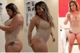 Fani engorda mais uns quilinhos e já usa lingeries plus size