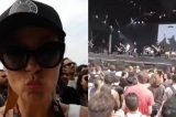Ellen Jabour solta a voz e vibra com show do namorado no Rock in Rio; vídeo