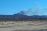 Foco de incêndio na caatinga de Sento Sé