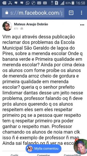 merenda escolar podre