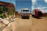 Caminhão do lixo de Petrolina derruba muro no Projeto Bebedouro