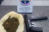 Policia apreende arma e droga em Santa maria da Boa Vista