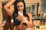 Gracyanne Barbosa “escala” usando biquíni minúsculo e surpreende seguidores; veja a foto