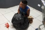 Detento tenta fugir da prisão dentro de um saco de lixo