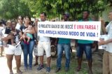 Comunidades tradicionais realizam manifestação contra a inauguração do Projeto de Irrigação Baixio de Irecê, em Xique-Xique (BA)
