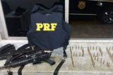 Senhor do Bonfim: PRF apreende dois fuzis e recupera carro roubado