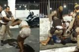 Vídeo: Ação truculenta da PM tem até surra em grávida em Salvador