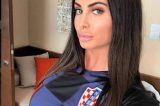 Ex-miss, mulher de zagueiro da Croácia chama atenção nas redes sociais