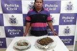 Homem detido no Mercado do Produtor vendendo maconha
