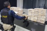 PRF apreende 100 quilos de cocaína e R$ 200 mil em fundo falso de caminhão