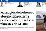 Preterida por Bolsonaro, Globo usa articulistas para criticar proposta de relações exteriores