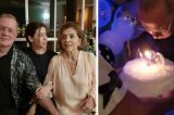 Luiz Fernando ganha festinha de aniversário em casa com marido e amigos