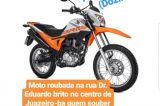 Moto é roubada no centro de Juazeiro