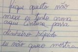 Homem surdo anuncia assalto com bilhete e termina preso