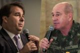 “Tiroteio” entre Rodrigo Maia e os militares do governo “Tiroteio” entre Rodrigo Maia e os militares do governo